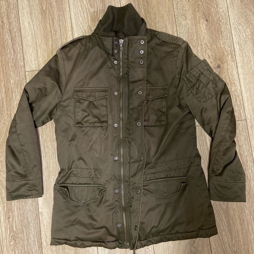 H&M, Army Green, bomber winter coat
